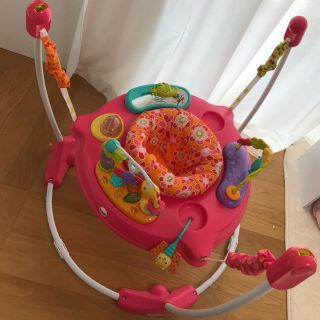 フィッシャープライス(Fisher-Price)の☆美品☆  Fisher Price ピンクフラワー ジャンパルー (ベビージム)