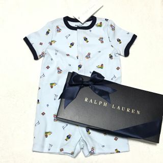 ラルフローレン(Ralph Lauren)の大人気☆新品✨ベアー柄 ショートオール 9M/75(カバーオール)