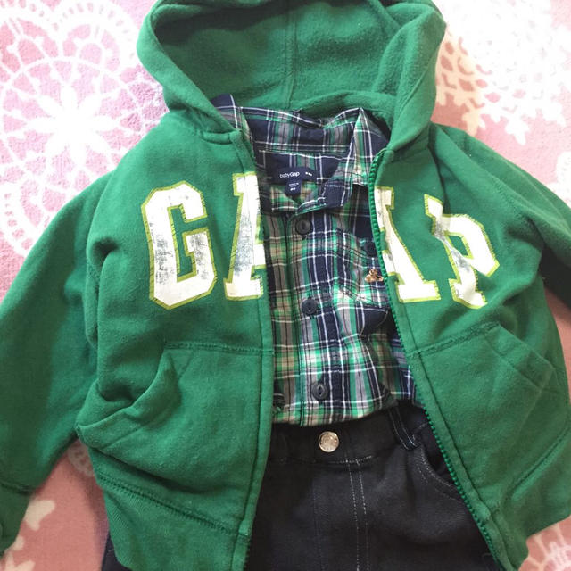 babyGAP(ベビーギャップ)のbabyGap  80  つなぎシャツ キッズ/ベビー/マタニティのキッズ服男の子用(90cm~)(その他)の商品写真