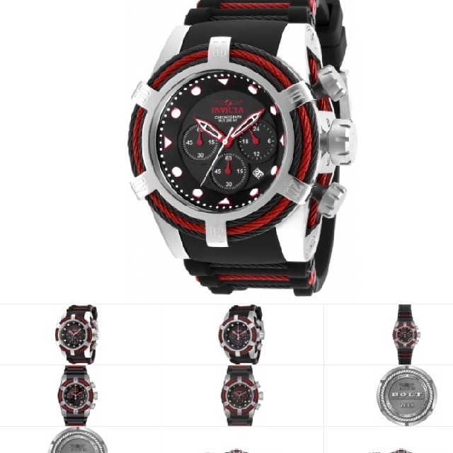 INVICTA(インビクタ)のインビクタ‼Bolt Zeus 定価27万円‼スリーワイヤー　レッド メンズの時計(腕時計(アナログ))の商品写真