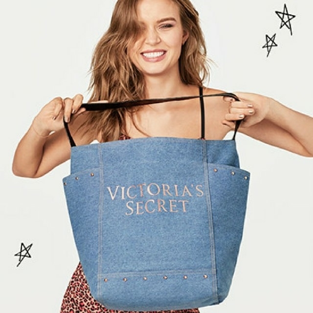 Victoria's Secret(ヴィクトリアズシークレット)のデニム トートバッグ ヴィクトリアシークレット レディースのバッグ(トートバッグ)の商品写真