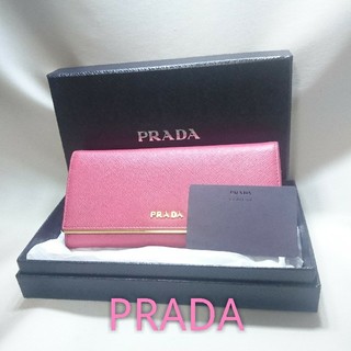 プラダ(PRADA)のまりてぃあ様専用❤️PRADA サフィアーノ メタル 折り財布 ピンク❤️(財布)