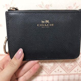 コーチ(COACH)のCOACH* レザーブラックコインケース(コインケース/小銭入れ)