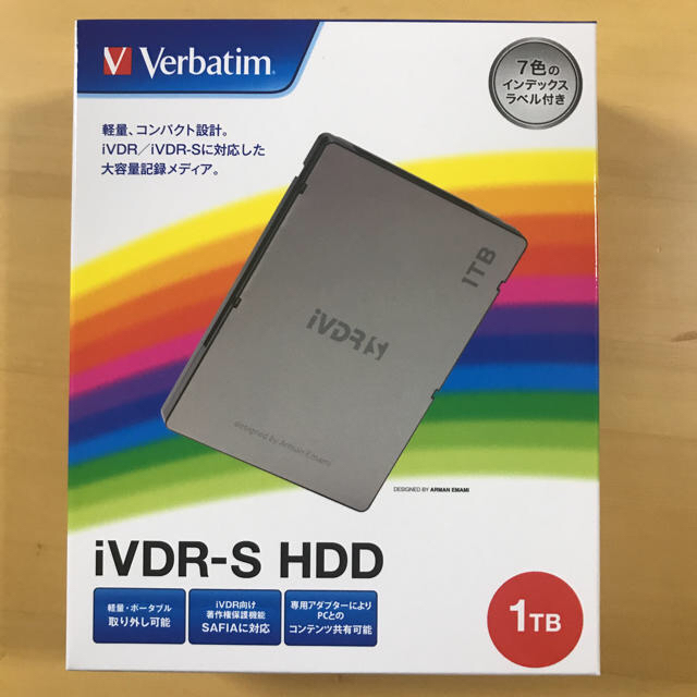 IODATA(アイオーデータ)の【専用】iVDR-S 1TB 日立wooo HDD 外付けハードディスク スマホ/家電/カメラのテレビ/映像機器(その他)の商品写真