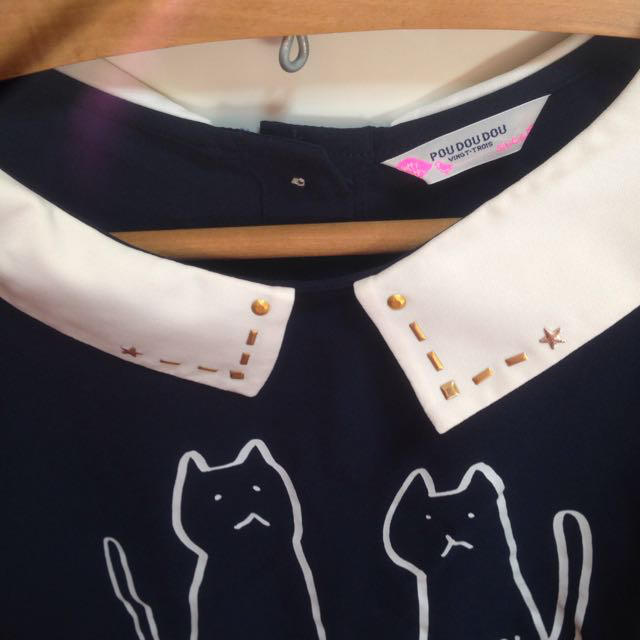 POU DOU DOU(プードゥドゥ)の猫ブラウス レディースのトップス(シャツ/ブラウス(長袖/七分))の商品写真