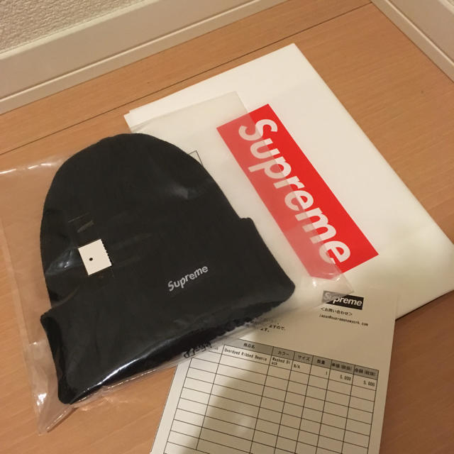 SUPREME OVERDYED RIBBED BEANIE ビーニー 黒