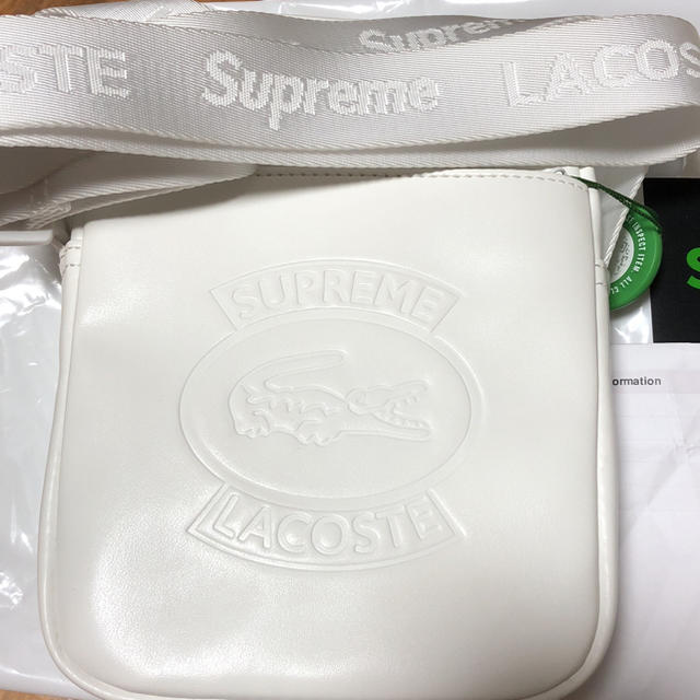 Supreme LACOSTE shoulder bag White 白