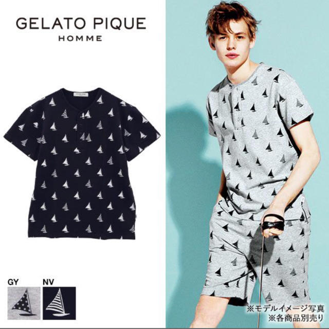 gelato pique(ジェラートピケ)のGELATO PIQUE HOMME ヨット上下セット メンズのトップス(Tシャツ/カットソー(半袖/袖なし))の商品写真
