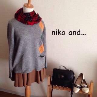 ニコアンド(niko and...)のアーガイルニット(ニット/セーター)