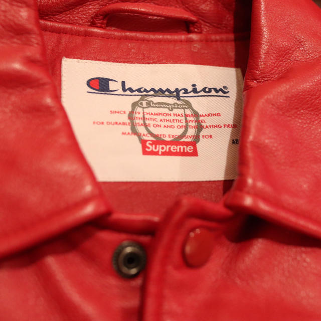 Supreme(シュプリーム)のシュプリーム  チャンピオン  レザーコーチ  S メンズのジャケット/アウター(ブルゾン)の商品写真