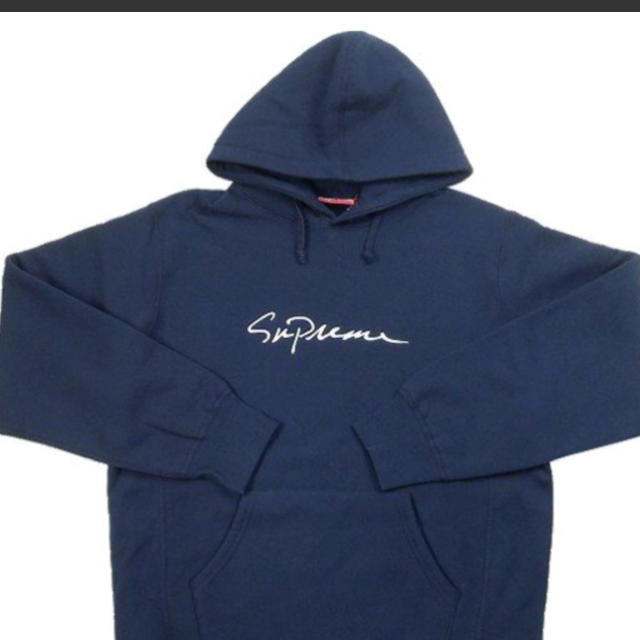 Supreme(シュプリーム)の［新品未使用.国内正規品]supreme18awパーカー(ネイビー) メンズのトップス(スウェット)の商品写真