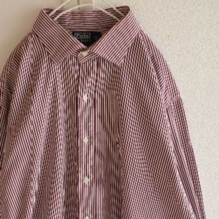 ポロラルフローレン(POLO RALPH LAUREN)の専用 US ラルフローレン ビッグサイズ wine 長袖 ストライプ シャツ(シャツ)