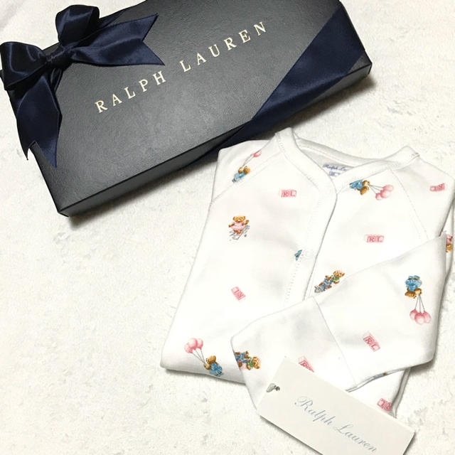 Ralph Lauren(ラルフローレン)の大人気ベアー柄♡新品✨足付き カバーオール 9M/75 キッズ/ベビー/マタニティのベビー服(~85cm)(カバーオール)の商品写真