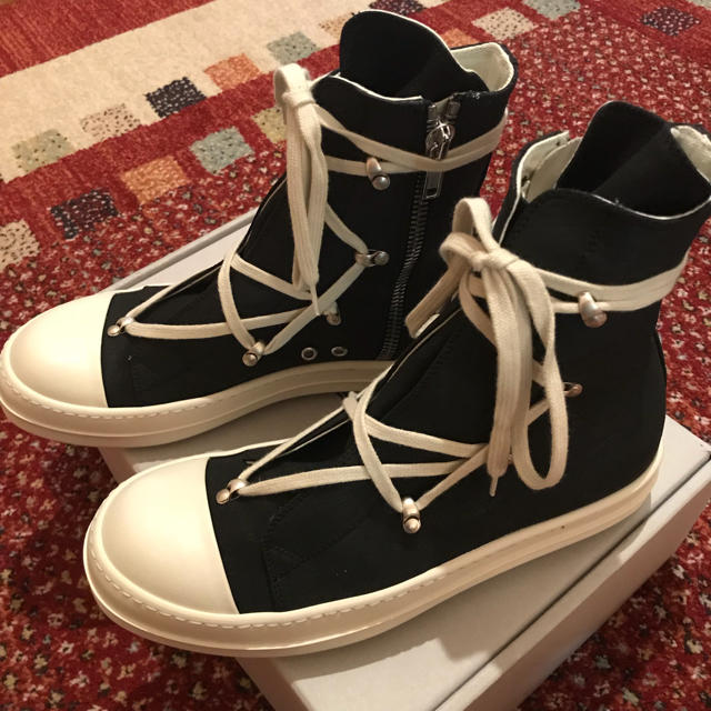 【新品】Rick Owens DRKSHDW ハイカットジップスニーカー