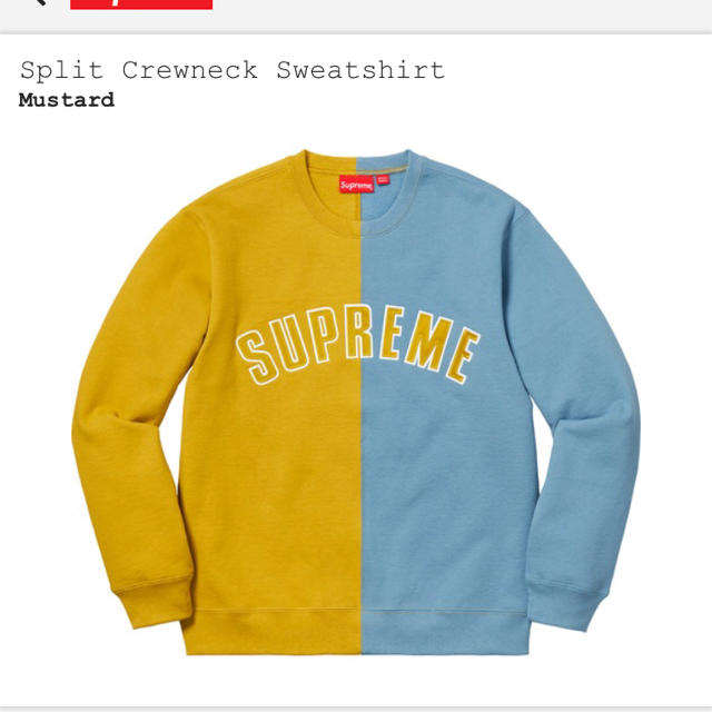 専用 supreme split crewneck sweatshirt