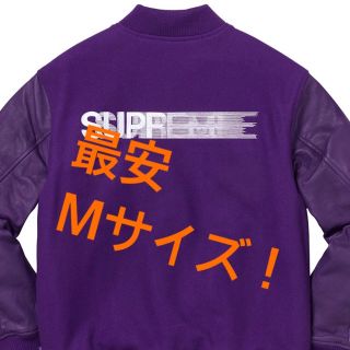 シュプリーム(Supreme)の紫M Supreme Motion Logo Vasity Jacket(スタジャン)