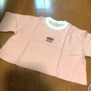 ダブルシー(wc)のW♡Cドーナツ刺繍ティシャツ新品ピンク(Tシャツ(半袖/袖なし))