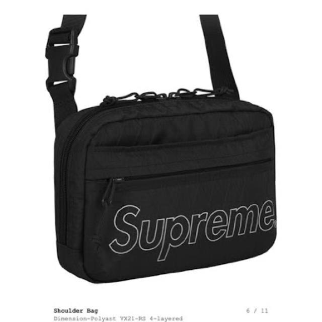 supreme shoulder bag black 黒 ショルダーバッグメンズ