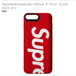 シュプリーム(Supreme)のsupreme iPhone8 plus ケース 赤(iPhoneケース)