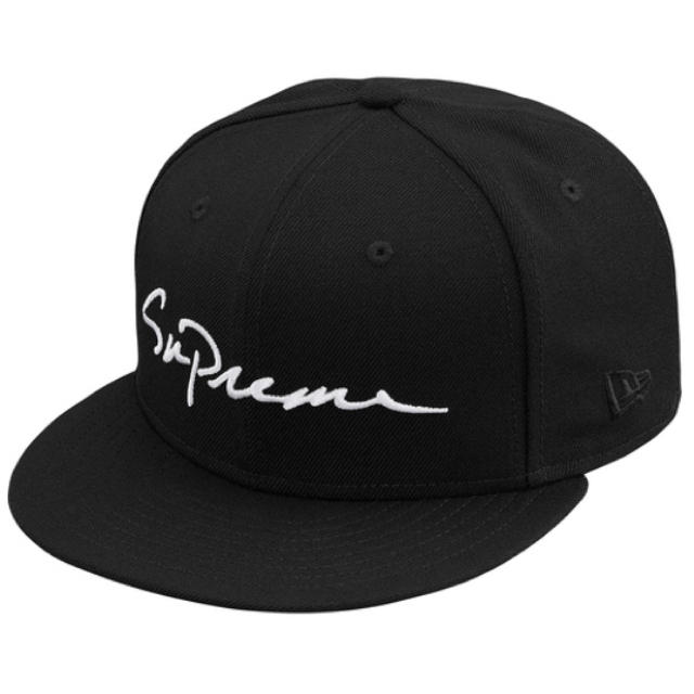 帽子黒 7 1/2 Supreme Classic Script New Era