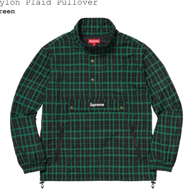 ジャケット/アウターNylon Plaid Pullover チェック sup