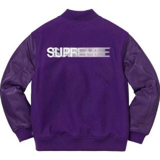 シュプリーム(Supreme)のsupreme motion logo varsity jacket L(Gジャン/デニムジャケット)