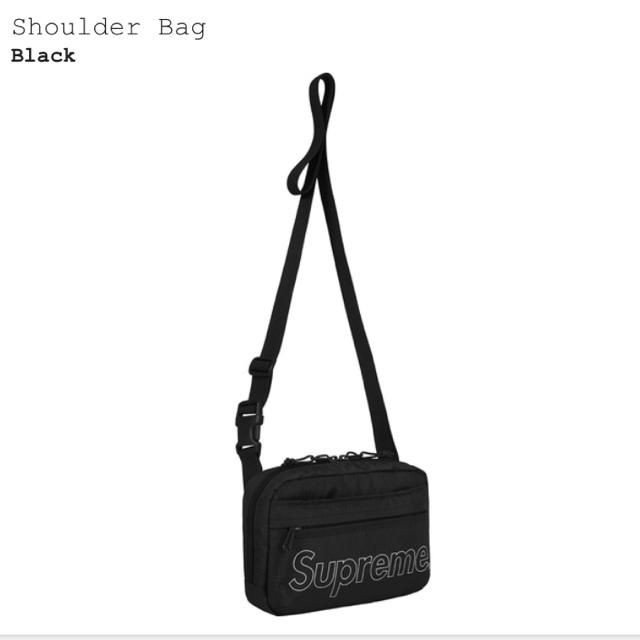 込 SUPREME SHOULDER BAG BLACK ショルダーバッグ 黒