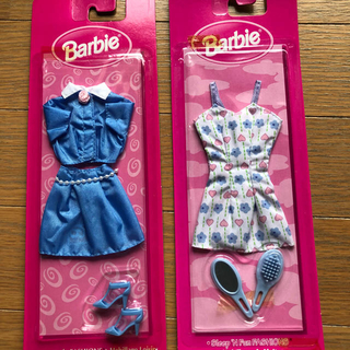 バービー(Barbie)のお値下げ Barbie♡着せ替え ドレス小物2個セット ブルー系 (ぬいぐるみ/人形)