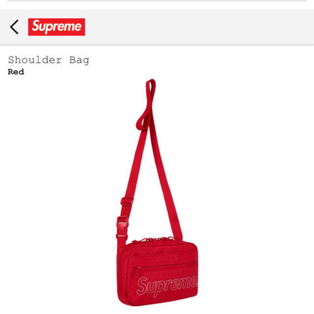 supreme   2018AW  Shoulder Bag  赤