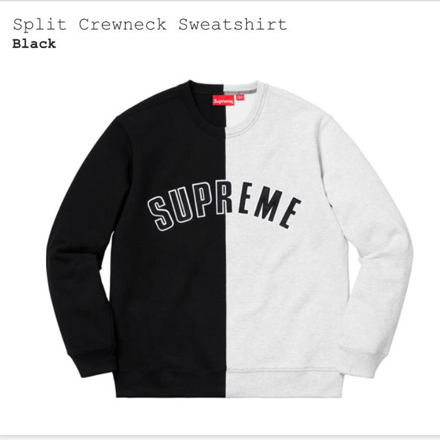 トップスsupreme split crewneck sweatshirt