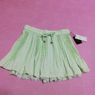 セシルマクビー(CECIL McBEE)の新品タグ付き★セシルマクビー★ドットプリーツシフォンスカート(ミニスカート)