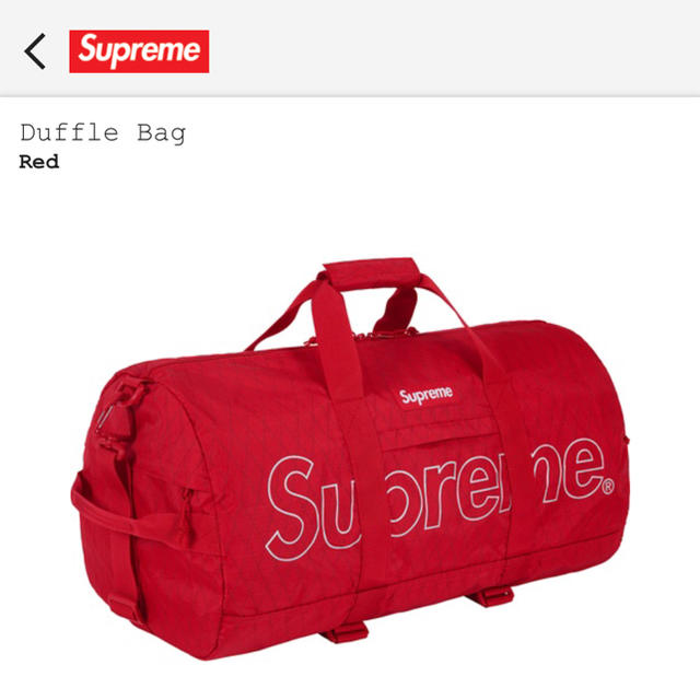 【正月限定セール】　supreme 18aw duffle bag 赤