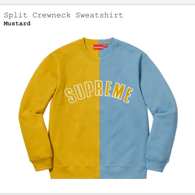 supreme split crewneck sweatshirt