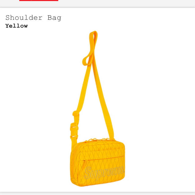 supreme 18AW shoulder bag yellow