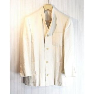 エルメス(HERMES)のume様専用size48☆美品☆エルメスリネン製カジュアルジャケット アイボリー(ノーカラージャケット)