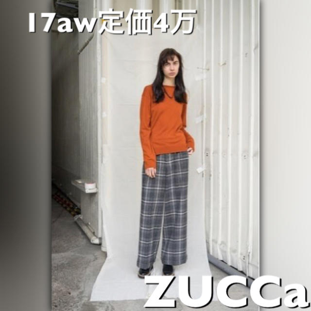 ZUCCa(ズッカ)のズッカ チェックワイドパンツ グレー 2017aw サイズS レディースのパンツ(その他)の商品写真