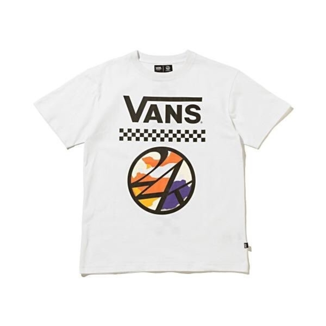 24karats(トゥエンティーフォーカラッツ)の24karats × vans Ｔシャツ　Ｓサイズ　白　ホワイト バンズ メンズのトップス(Tシャツ/カットソー(半袖/袖なし))の商品写真