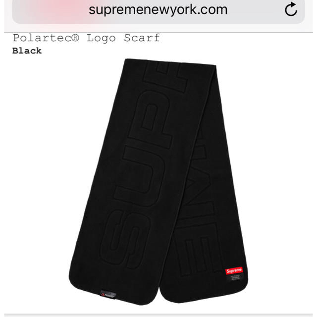 supreme polartec logo scarf black