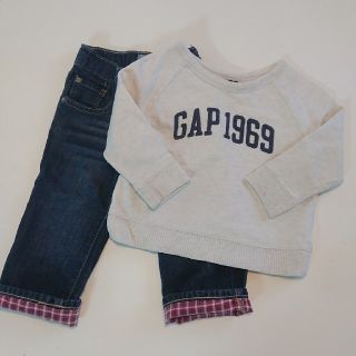 ベビーギャップ(babyGAP)の【ゆずママ様専用】GAPトレーナー&ジーパン 上下セット80㎝(トレーナー)