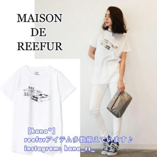メゾンドリーファー(Maison de Reefur)のメゾンドリーファー  ガスステーションTシャツ 白 半袖(Tシャツ(半袖/袖なし))