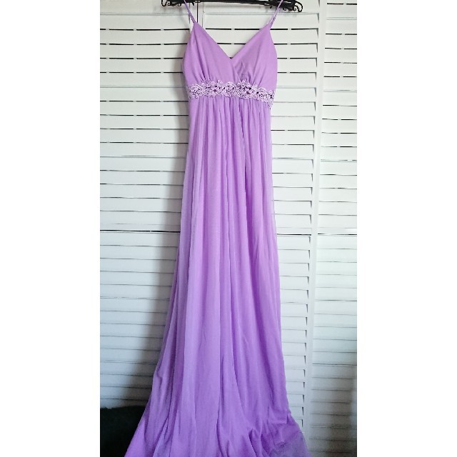 パープル ロングドレス レディースのフォーマル/ドレス(ロングドレス)の商品写真