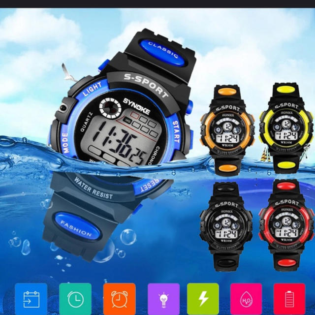デジタル時計 青のみ メンズの時計(腕時計(デジタル))の商品写真
