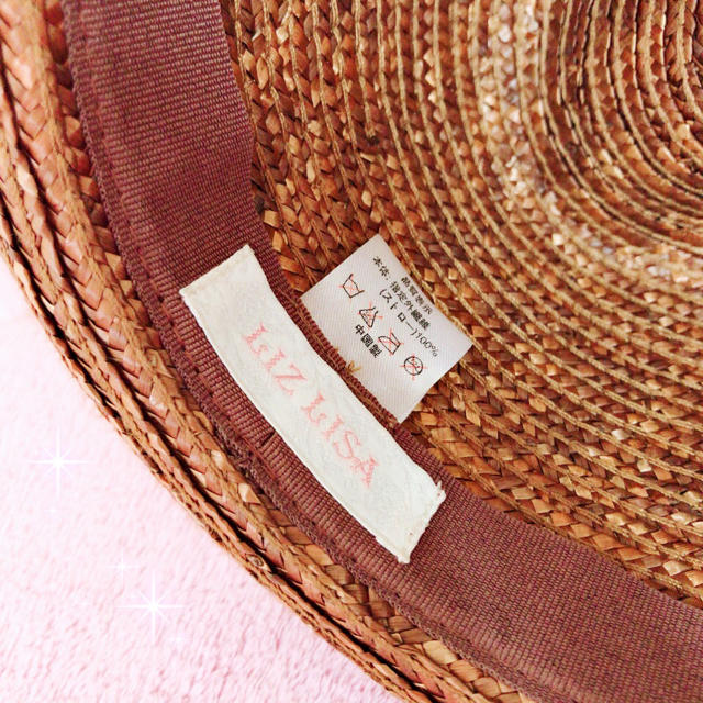 LIZ LISA(リズリサ)の☆リズリサLIZLISA☆レース＆コサージュ付き☆ストローハット☆ レディースの帽子(麦わら帽子/ストローハット)の商品写真
