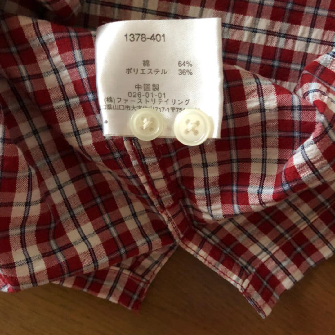 UNIQLO(ユニクロ)のユニクロ  チェックシャツ  120 キッズ/ベビー/マタニティのキッズ服男の子用(90cm~)(ブラウス)の商品写真