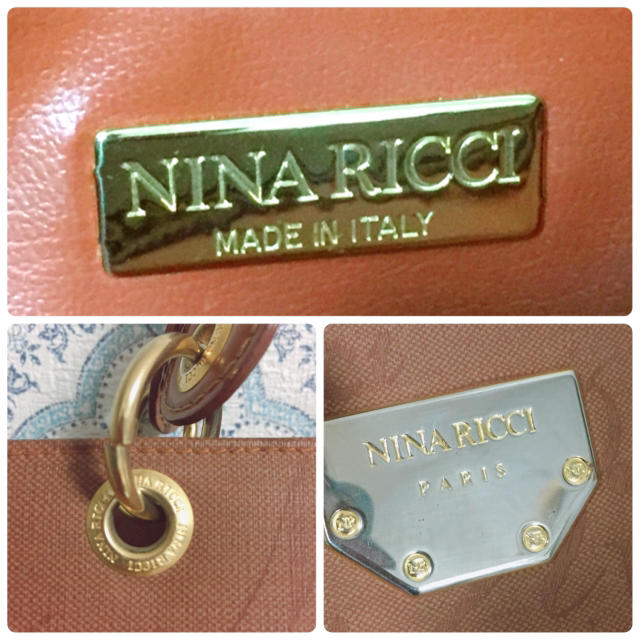 NINA RICCI(ニナリッチ)の【NINA RICCI】ブラウンハンドバッグ✩︎vintage レディースのバッグ(ハンドバッグ)の商品写真