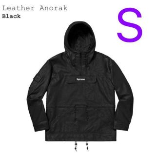 シュプリーム(Supreme)のleather anorak black S(レザージャケット)