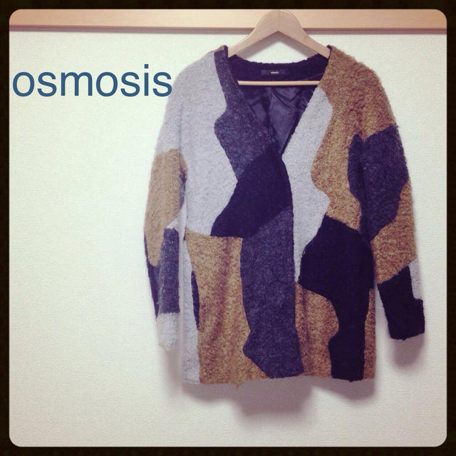 OSMOSIS(オズモーシス)のオズモーシス 切り替え柄コート♡ レディースのジャケット/アウター(ロングコート)の商品写真