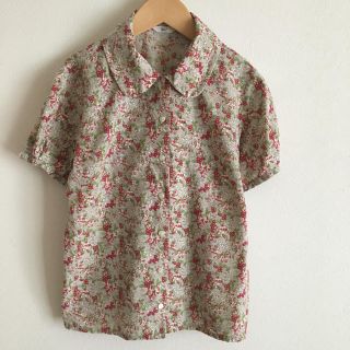 サマンサモスモス(SM2)の【ちーたろ様専用】サマンサモスモス リネン混のお花柄シャツ(シャツ/ブラウス(半袖/袖なし))