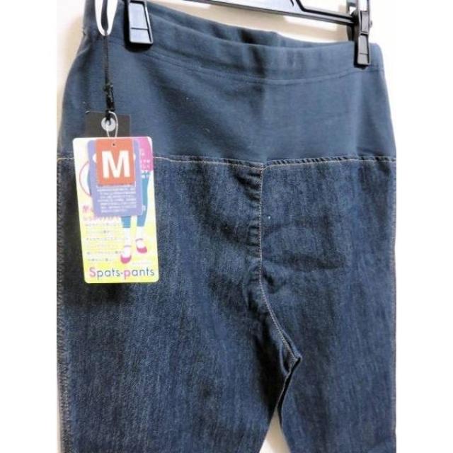 【マタニティ/スパッツパンツ】デニム/股下55 *マタニティM* 新品 キッズ/ベビー/マタニティのマタニティ(マタニティタイツ/レギンス)の商品写真