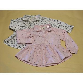 ザラキッズ(ZARA KIDS)のZARA ブラウス80　２セット　双子ちゃんに！(シャツ/カットソー)